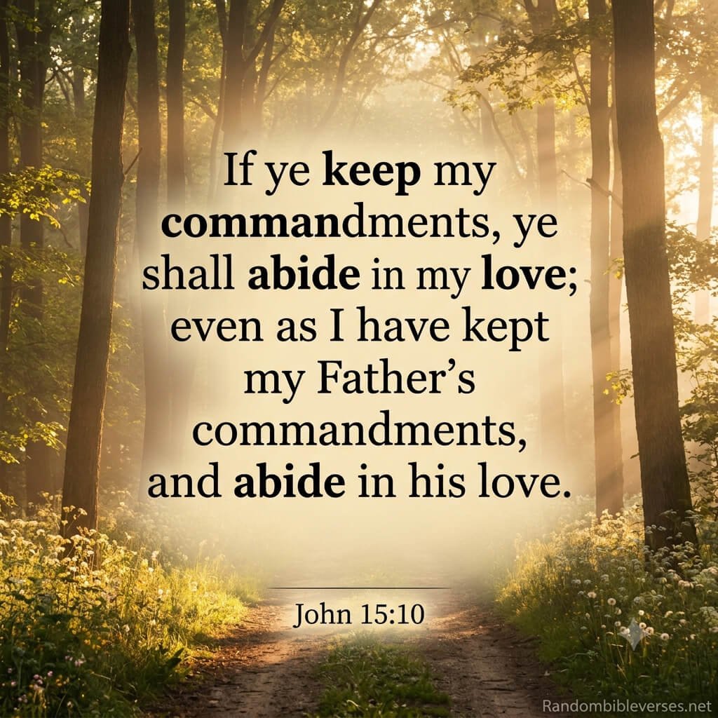 John 15:10 Bible verse image